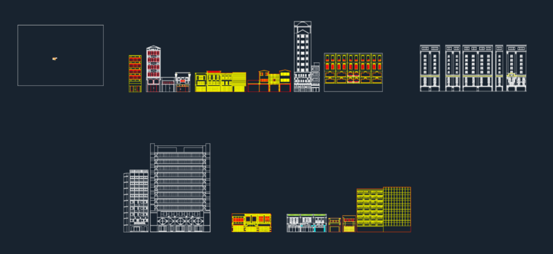 Kuala Lumpur Shopfront and Hotel Building Elevations