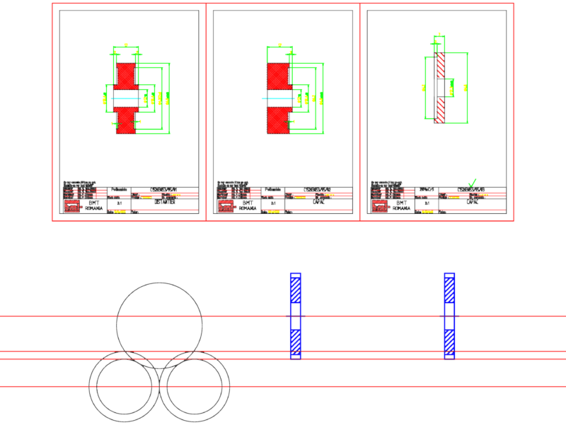 Spacer and cap mechanical details for polyamide and steel parts