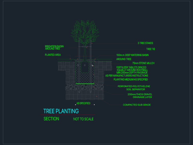 Tree Planting Section DWG