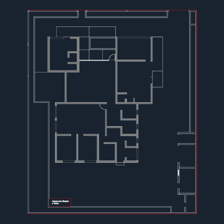 Floor plan of an industrial storage facility for sheets and pipes