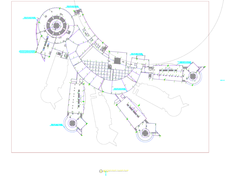 Lightning Protection System Roof Plan DWG and Master Layout