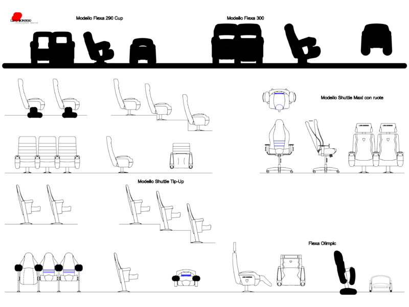 LINO SONEGO FLEXA & SHUTTLE Theater Seating