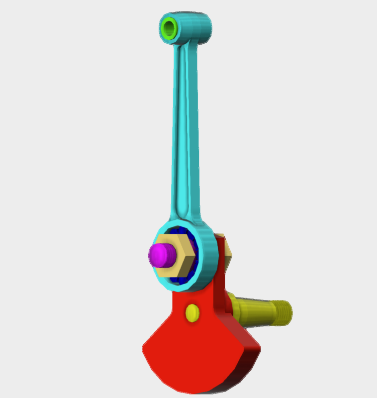 Mechanical Crank 3D Model