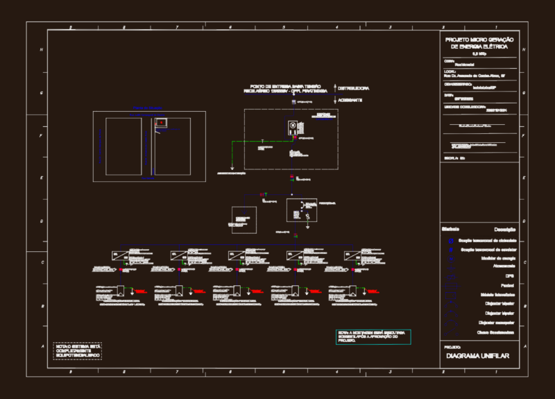 Solar Microgeneration Single Line Diagram with Deye