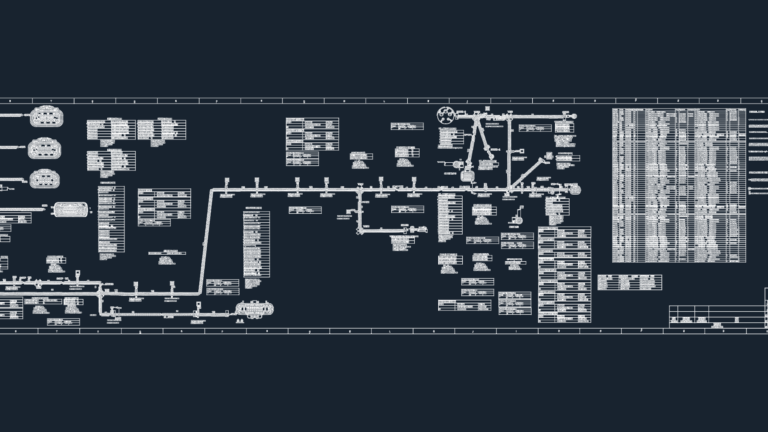 Horizontal CAD schematic of an electrical wire harness with connector pinouts and circuit diagrams.