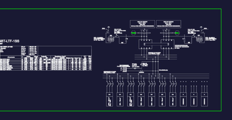 Main Low Voltage Distribution Board 380V Single Line Diagram