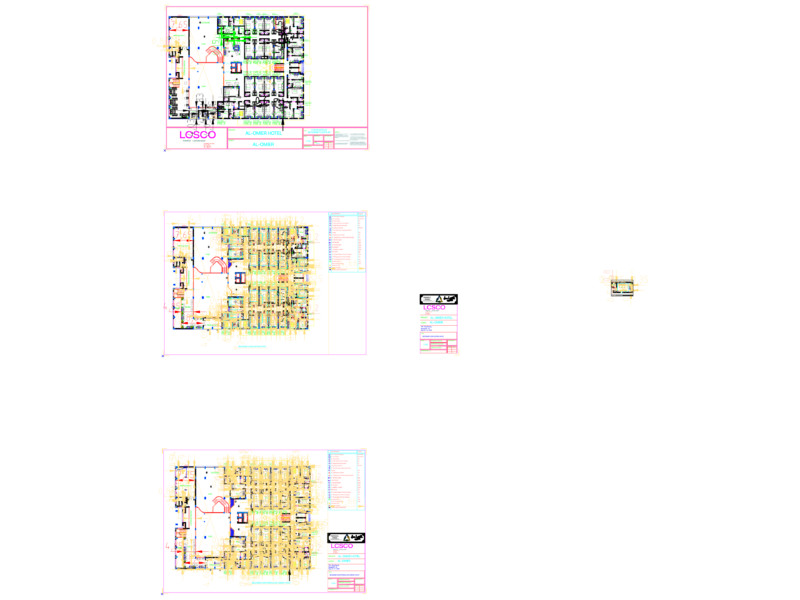 Hotel Mezzanine Floor Furniture Lighting and Power Distribution Layout
