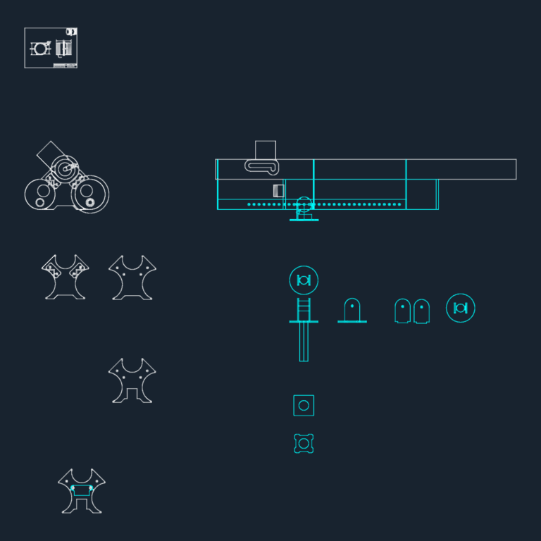 Technical assembly drawing of a 4-inch bolt action air cannon with aluminum pipe fittings and mounting brackets.