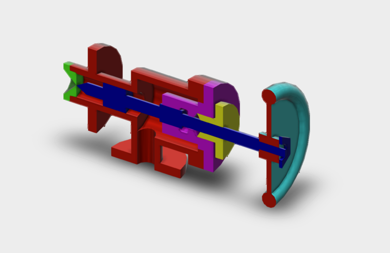 Mechanical Industrial Oil Burner Assembly 3D CAD Model
