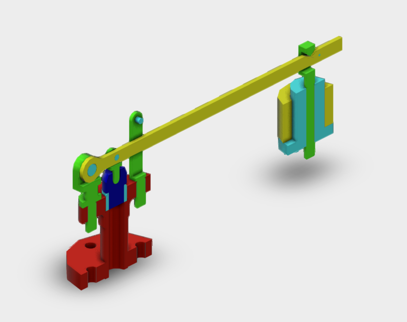Mechanical Safety Valve Lever 3D Model with Dimensions