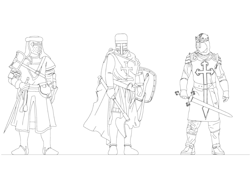 Medieval Knight DWG Blocks