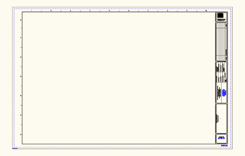 Mobile Alabama USACE ANSI D Border Template DWG