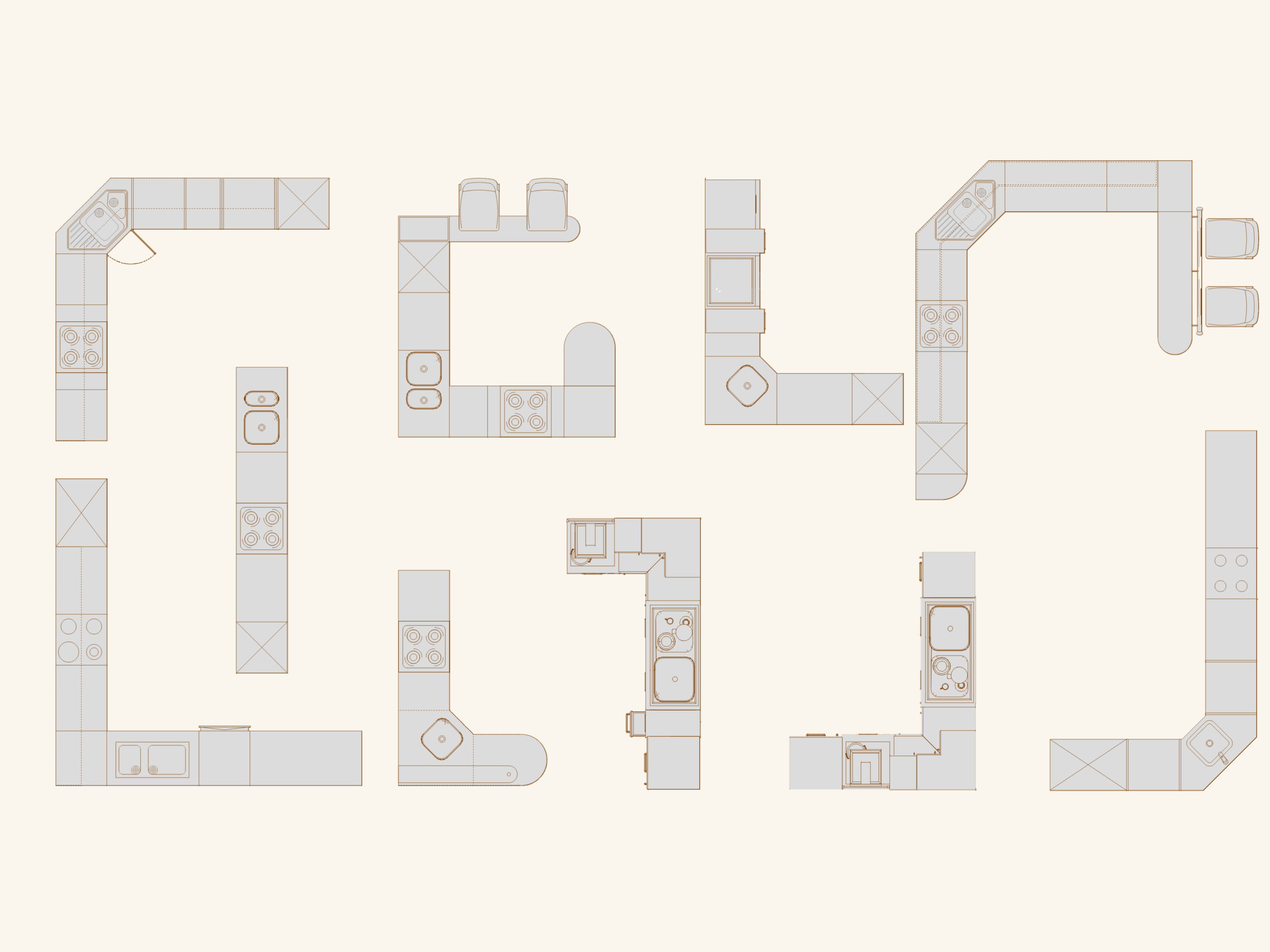 Modular Kitchen Furniture Plan View CAD Blocks | Designs CAD