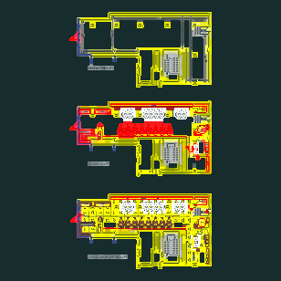 Nail Salon Floor Plan and Reflected Ceiling Plan Drawing