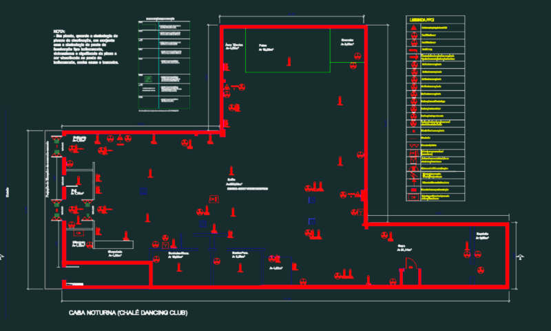 Nightclub Fire Protection Plan and Furniture Layout