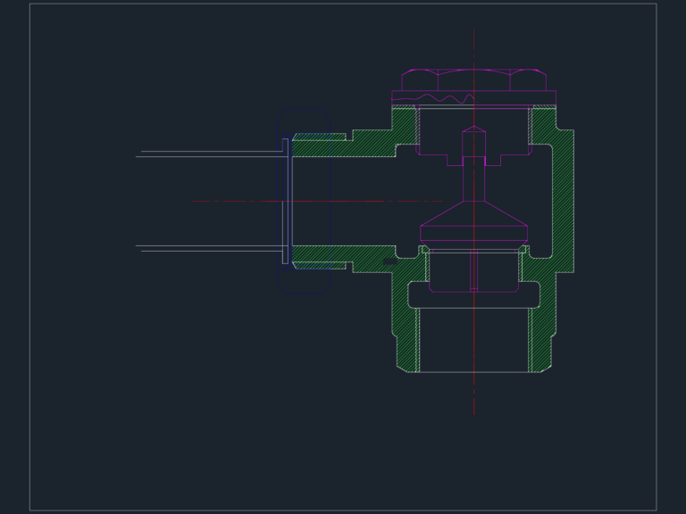 Mechanical sectional elevation of a non-return valve assembly showing internal components and dimensions in inches.