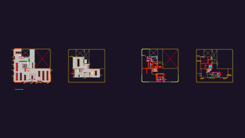 Modern Office Layout DWG with Joinery Details