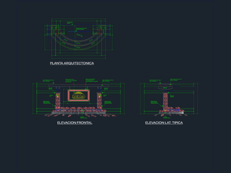 Residential Entrance Monument and Bus Stop Shelter Design Details