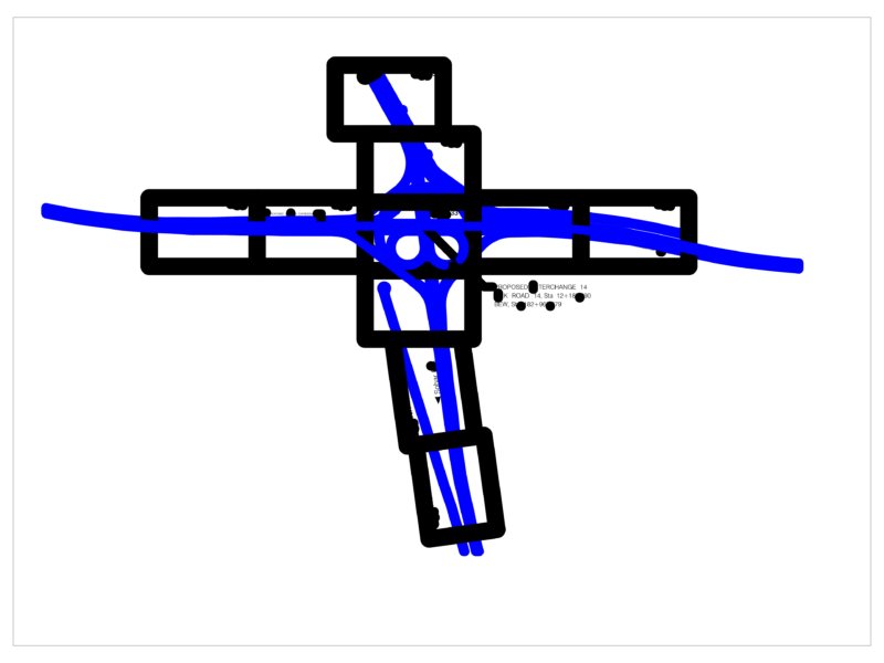 Partial Cloverleaf Highway Interchange Layout