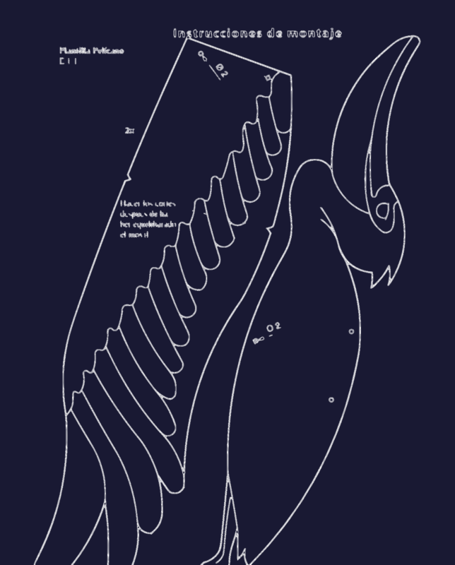 Pelican template for woodworking and decorative assembly