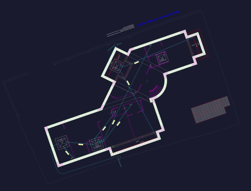 Basement level drainage layout