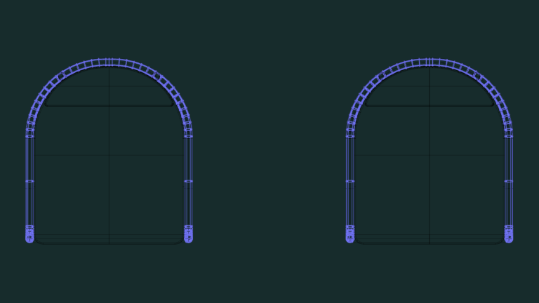 Top view CAD drawing of two modern dining chairs with rounded backs and detailed wireframe-style linework.