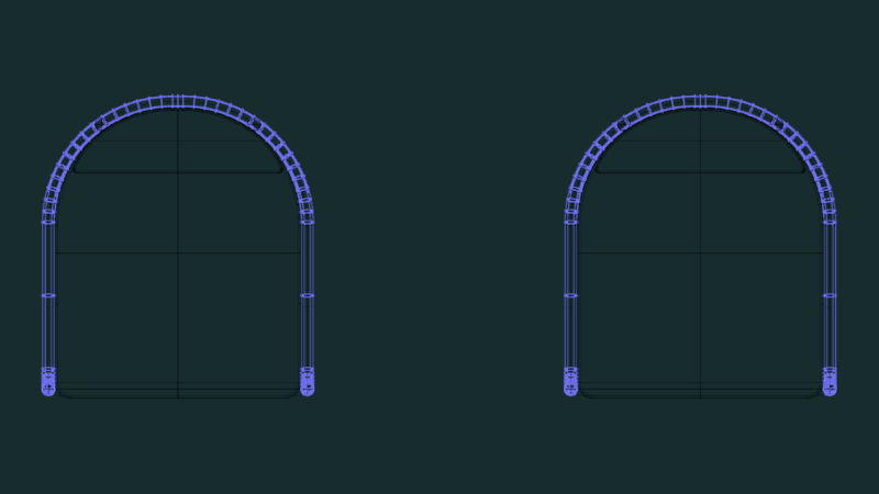Plan View Blocks for Modern Curved Back Dining Chairs