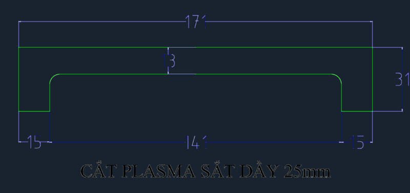 Plasma Cut 25mm Iron Detail DWG