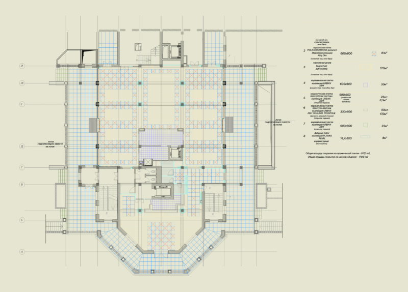 Polis Ceramiche and Astor hotel flooring plan