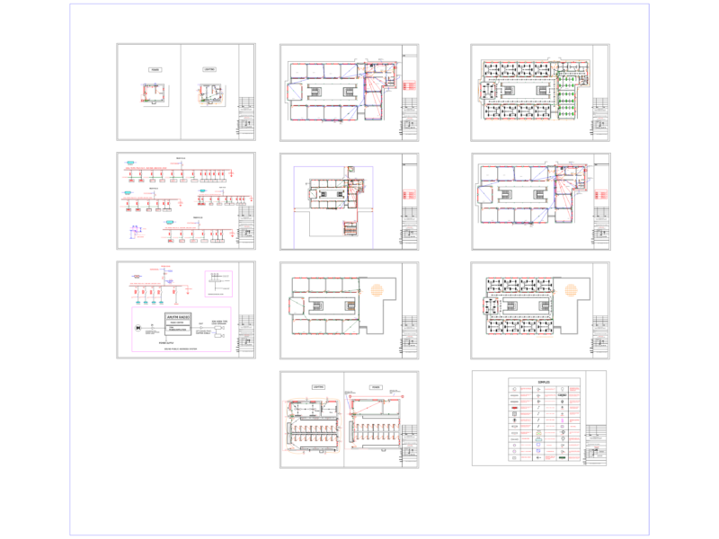 Primary School Electrical Lighting Plans and Distribution Board Details
