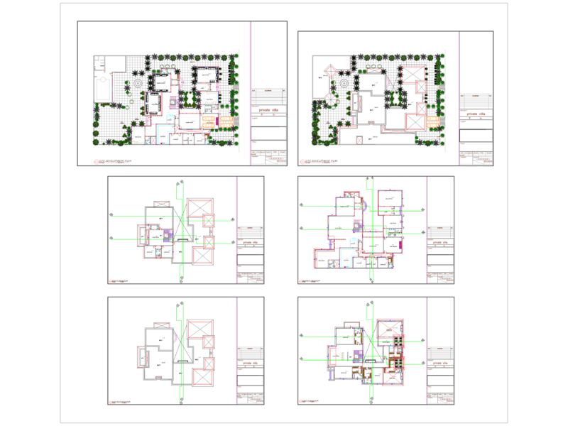 Private Villa Architectural Plan DWG Set