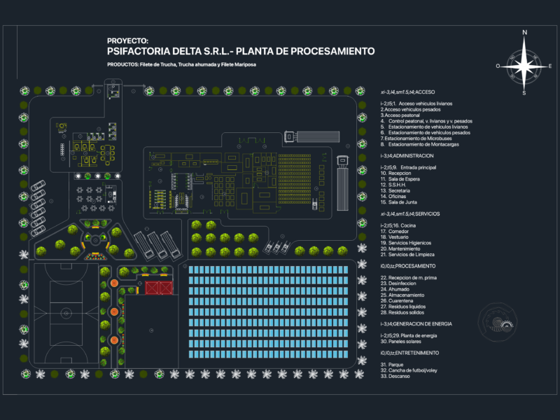 Psifactoria Delta Trout Processing Plant Layout Plan