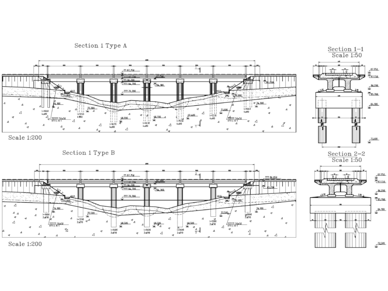 Railway bridge sections