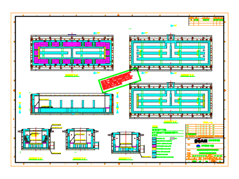 Refractory Detail DWG with Kettle Casing Sections
