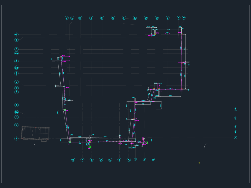 Residential sewage pit layout plan with 150mm drainage