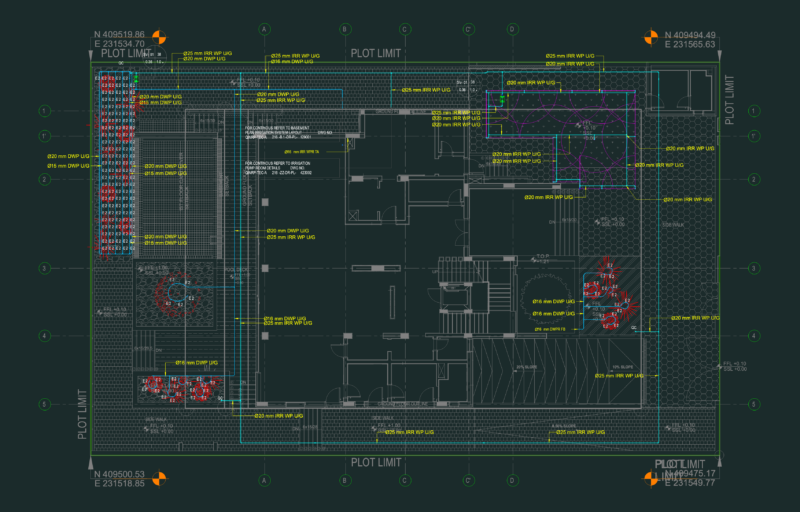 Residential Villa Irrigation System Layout – Plans & Details