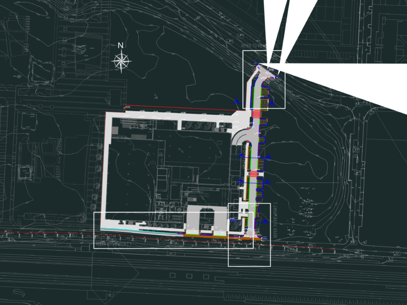 Road Layout Plan with Longsections and Sections