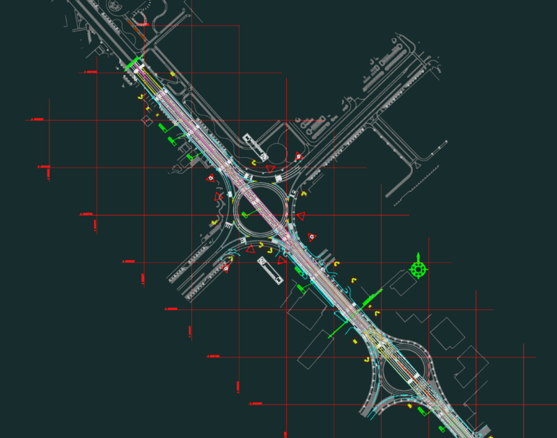 Bridge and Intersection Signing and Marking Plan Layout