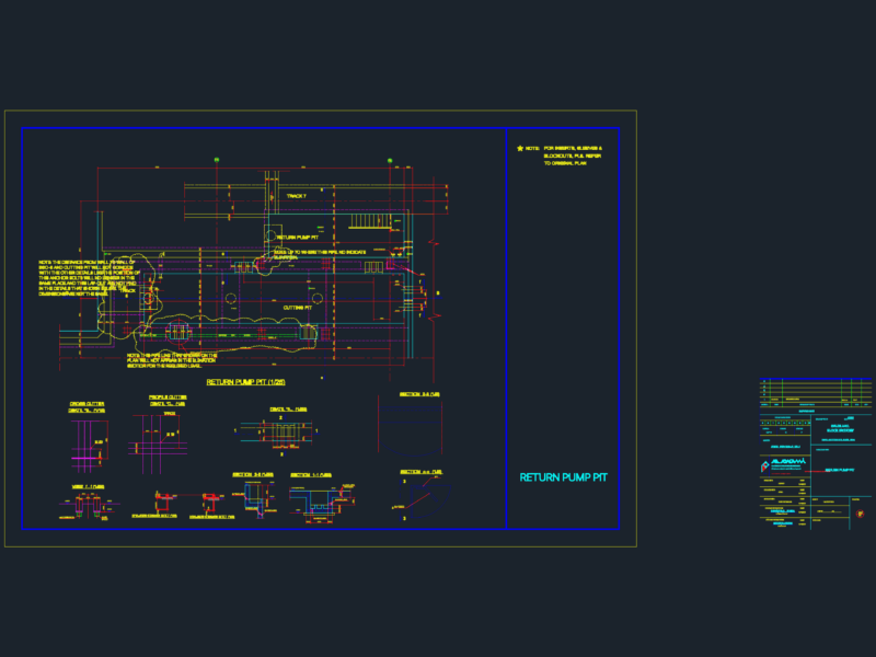 Saudi AAC Factory Return Pump Pit Structural Details