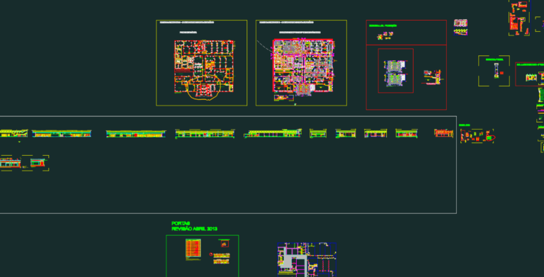 CAD floor plan showing laboratory layouts for CNC, robotics, and metrology with electrical and plumbing callouts.