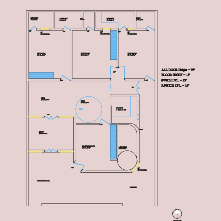 2D floor plan for a 3-bedroom residence with room dimensions and parking layout.