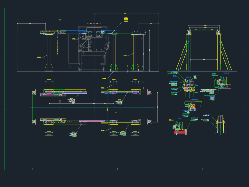Machine rail details dwg