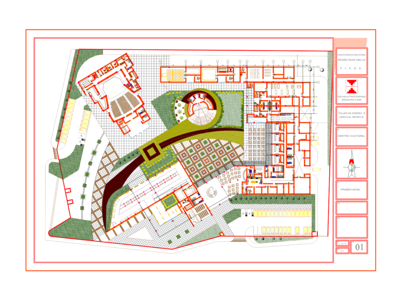 Cultural center layout plan