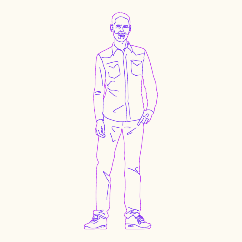 Man Posing Front View