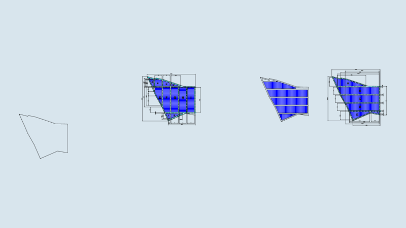 Segmented Floor Pattern Plan DWG with Dimensions