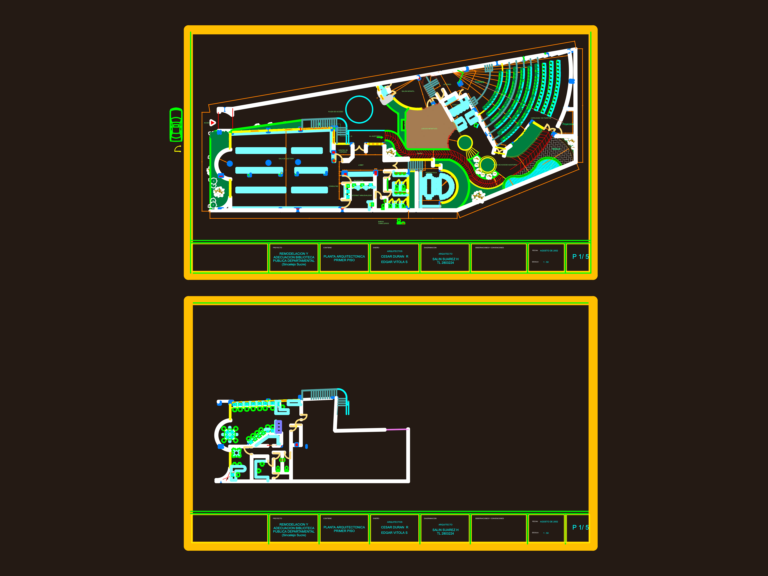 Architectural floor plan for a public library showing an auditorium and reading rooms.