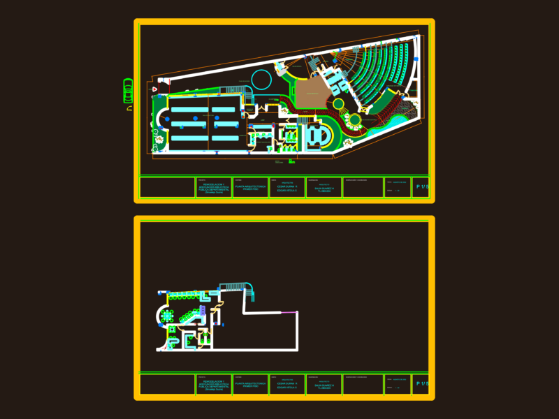 Sincelejo library architectural floor plan 1:50