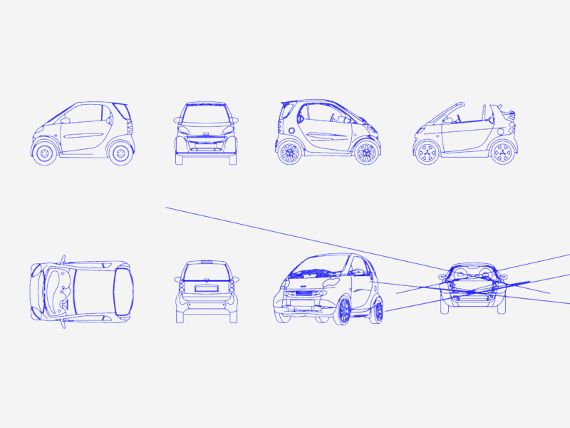 Smart 1 Car DWG