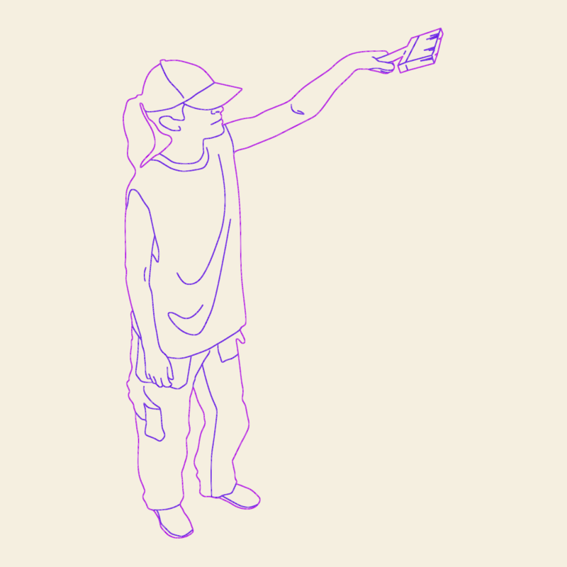 Standing Painter CAD Block