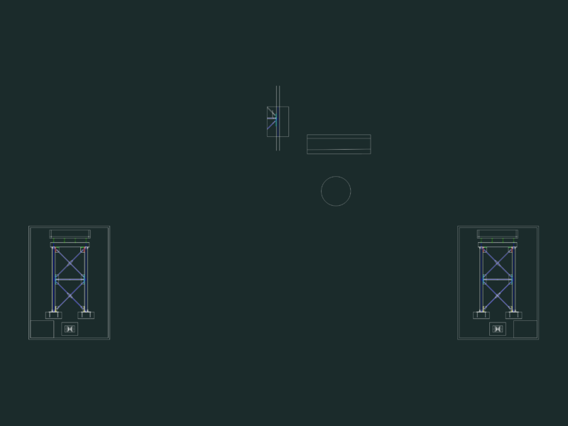 Steel Tank Support Structure Elevation & Plan